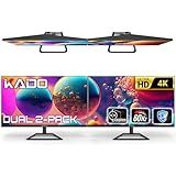 Kado Dual Monitor Setup - 2-Pack 32" 4K UHD Computer Monitor 3840x2160 60Hz VESA Mount HDMI DisplayPort Office Gaming Hybrid Built-in Speakers (U32X Dual Series)