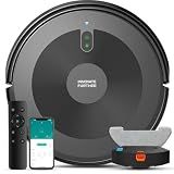 Robot Vacuum and Mop Combo：5000Pa 3‑in‑1 Robotic Vacuum with Anti-Tangle Design , Smart Navigation & Obstacle Avoidance, APP & Voice Control, Robot Vacuum Cleaner for Pet Hair, Hard Floors, Carpet.