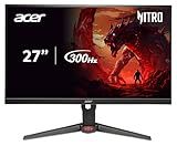 acer Nitro 27" WQHD 2560x1440 IPS PC Gaming AMD FreeSync Premium | 300Hz | Up to 0.5ms | 99% sRGB | DisplayHDR 400 | ErgoStand | VESA Mounting | 1 x DP 1.4 & 2 x HDMI 2.1 | XV272U F3bmiiprx