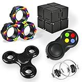 Easter Basket Stuffers for Teen Boys 5PC Fidget Toys Adults Set Fidgets for Classroom Must Have Autism Sensory Pack Figette Cube ADHD Special Treasure Prize Tool Stress Relief Desk Cool Gadget for Kid