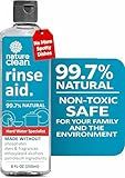 Nature Clean All Natural Dishwasher Rinse Aid Cleaner, Liquid Dishwasher Rinse Agent Spot-Free Glass & Cutlery in Hard Water, Non-Toxic Dish Washer Drying Agent & Stain Remover, 8 oz/250ml, Pack of 1