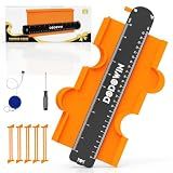 DODOWIN 10 Inch Contour Gauge with Lock, Profile Duplicator Tool for Flooring, Tile, Trim & Woodworking, Shape Outline Gauge for Irregular Shapes, Father’s Day Gifts for Dad Men Husband