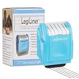 LEGILINER Music Staff (Lt. Blue) 5-Line Teacher Stamp – Rolling Ink Pattern for Music & Handwriting. Classroom & Home Use. Refillable Ink Music Writing Practice Roller Stamp.