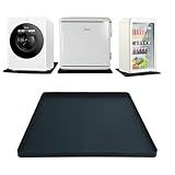 Mini Fridge Silicone Mat with Raised Edges, 19.7"x19.7"x0.7" Leak-Proof Refrigerator Drip Tray, Thickened Mini Fridge Mat for Carpet, Floor Protector for Mini Fridge, Washer, Dryer, Wine Cooler