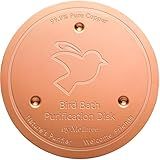 Mellbree Bird Bath Copper Disc, 0.6mm Reinforced 99.99% Pure Copper Cleaning Disk for Physical Safe Clean Water All-Season, Universal Fit for Outdoor Birdbaths, Bowl, Bird Bath Solar