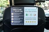 NIVRANA Rideshare Car Sign 2-Pack — Better Customer Relations, Higher Ratings and More Tips with Universal Sign, Accessory for Uber Drivers, Rideshare Drivers – 9” x 6”