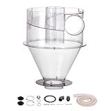 VEVOR Cyclone Dust Separator, 4" Retrofit Cyclone Separator for Dust Collectors, ABS Material With 2" Hole O.D. Connector & Hose for Wet/Dry Shop Vacuums, Fits 5-10 Gallon Tank (Tank Exclude)