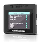Treedix USB Cable Tester with 2.4" Color Screen for eMarker Reading, PD 3.0/3.1 Detection, Resistor and Continuity Check, Compatible with Lightning, Type-C, Micro-B 2.0/3.0, and Mini-B Cables