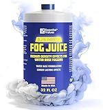Essential Values Fog Machine Liquid - Long-Lasting Fog Juice 32 Fl Oz - Smoke Machine Liquid - Medium Density Smoke for Water-Based Foggers - For 400-1500 Watt Machines