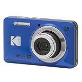 KODAK PIXPRO FZ55-BL 16MP Digital Camera 5X Optical Zoom 28mm Wide Angle 1080P Full HD Video Li-Ion Battery 2.7" LCD Vlogging Camera (Blue)