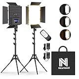 NiceVeedi 2-Pack Photography Lighting Kit, 36W Bi-Color Studio Lights 2700-6500K CRI 95+, Dimmable LED Video Light Kit with Remote Control & 72” Tripod Stand, Lighting for Video Recording/Photography