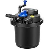 VIVOHOME Pressurized Biological Pond Filter with 13-watt Light, 1580 GPH Suitable for Koi Ponds up to 800 Gallons or Ornamental Ponds up to 1600 Gallons