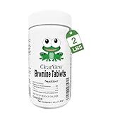 ClearView Bromine Tablets 1 Inch 2 Lbs for Spas, Brominating Tabs Chemical Sanitizer for Pools & Hot Tubs, Kill Bacteria & Algae