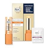 RoC Multi Correxion Revive + Glow Eye Balm with Vitamin C (0.14 oz) + Retinol Eye Cream Packette