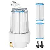 AS ColdPlunge Ice Bath Water Filter Kit for Cold Plunge – 5" 20-Micron Filter Cartridge, 1/2" FNPT Filter Housing with Air Valve, 2x 1/2" MNPT Fittings – Compatible with Cold Plunge Tubs & Chillers