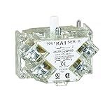 Schneider Electric Contact Block for Industrial Machinery, Fits 30mm Diameter Cutouts, Spring Return, 1NO and 1NC (9001KA1)