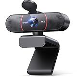 EMEET C960 4K Webcam for PC, 4K UHD CMOS Sensor, PDAF Auto Focus, Dual Omnidirectional Mics, Auto Light Correction, 73° FOV, Plug&Play Webcam w/Privacy Cover, Works w/Zoom/Teams/Skype/Google Meet