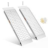 Aluminum Shed Ramps 39x12inch, gardhom 2PCS Riding Mower Ramps 3000lbs Capacity for Curb Steps Stairs Dirt Bike Motorcycle Lawn Mower Snow Blower Loading Ramps