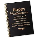 Sixrip Happy Retirement 160 Blank Pages Spiral Notebook, Funny Coworker Leaving Gifts, Going Away Gifts for Coworkers Women Men, Retirement Gifts for Colleagues Boss, Retirement Appreciation Gifts