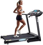 Treadmills for Home, Folding Treadmill with 12% Auto Incline, 2.5 HP, 8.5 MPH Speed, 15 Preset Programs, Heart Rate Sensor, LCD Display, 220 lb Weight Capacity for Office Workout
