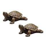 TEAMWILL 2X Turtle Outdoor Statue Tortoise Garden Figurine Home Decor Sculpture Ornament