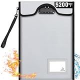 Fireproof Document Bag with Lock (5200℉), 15”x 11”Fireproof Money Bag, Waterproof Zipper Pouch for A4 A5 Legal Letter Size Document, Tablet, Valuables, Jewelry, Cash and Passport