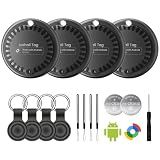 Air Tags for Android,Air Tags-4 Pack Android,2 Year Battery Life,Air Tracker Tags with 4 Case,Google Find Trackers for Google'S Find Hub App,IP65 Waterproof Luggage Tracker for Keys