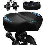 2026 New Ultra-Wide Oversized Bike Seat Cushion for Men & Women, Comfort Memory Foam Bicycle Saddle, Waterproof Universal Bike Seat for Peloton Exercise Road Mountain Cruiser Electric City Bikes