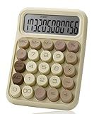 Mr. Pen- Mechanical Switch Calculator, 12 Digits, Large LCD Display, Khaki Cream, Mechanical Calculator Big Buttons