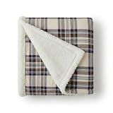 Eddie Bauer - Sherpa Throw Blanket for Couch 50x60 – Ultra Soft Reversible Fleece & Plush Sherpa Blanket, Warm Cozy Plaid Throw Blanket for Sofa, Bed, Living Room, Cabin Decor