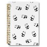 laveliabel Cute Panda Spiral Notebook, Panda Lovers Gifts Journaling Notebooks, Pandas Gifts for Girls, Wild Animal Gift College Ruled Spiral Notebook for School Office Supplies, 5.5x8.3inch