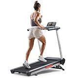 Sunny Health & Fitness Pace 500 Smart Wi-Fi Treadmill with 12-Level Auto Incline, 18" Running Belt, Quiet Brushless Motor, Digital Display, Bluetooth & SunnyFit App – SF-T724081