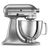 KitchenAid Artisan Series 5 Quart Tilt Head Stand Mixer with Pouring Shield KSM150PS, Contour Silver