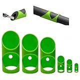 6PCS Pipe Insulation Cutting Guide Set, Foam Pipe Cutter Tool for 15mm–53mm Pipe Insulation, Precision Insulation Cutting Fixture for HVAC Plumbing Home & Commercial Use (Green)