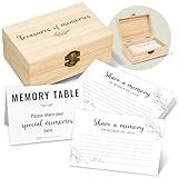 WOODAMORE Share A Memory Cards For Celebration Of Life Decorations Ideas - Share A Memory Box For Funeral Memorial Cards, Memory Keepsake For Celebration Of Life Decor, Graduation Party Games