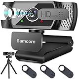 Webcam with Microphone for Desktop,1080P HD USB Webcam Live Streaming Laptop PC Computer Web Camera for Video Calling Conferencing Recording Gaming, AutoFocus 3D Noise Reduction