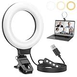 Anautin Ring Light for Video Conference Lighting,360°Adjustable,Portable LED Video Conference Lighting for Monitor,Laptop&Desktop Computer,Streaming Light for Zoom Meetings, Selfie Makeup, Video Calls
