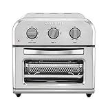 Cuisinart Compact Air Fryer Toaster Oven, Stainless Steel Fryer with 6-in-1 Functions, Adjustable Temperature, Includes Oven Rack, Baking Pan and Air Fry Basket, TOA-26