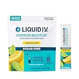 Liquid I.V. Sugar-Free Hydration Multiplier - Lemon Lime – Hydration Powder Packets | Electrolyte Powder Drink Mix | Easy Open Single-Serving Sticks | Non-GMO | 1 Pack (14 Servings)