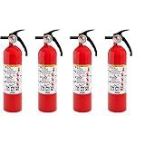 Kidde Fire Extinguisher for Home, 1-A:10-B:C, Dry Chemical Extinguisher, Red, Mounting Bracket Included, 4 Pack