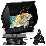 Underwater Fishing Camera, 4.3 Inch LCD, Infrared Night Vision, Wide Angle IP68 Waterproof Portable Fish Camera for Ice, Lake, Boat & Kayak Fishing (Black)