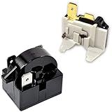 Refrigerator Compressor 4.7 Ohm 3-Pin PTC Starter/Start Relay and Overload Kit Compatible with Mini Fridges ，Beverage & Wine/Beer Coolers Refrigerators