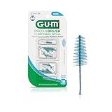 GUM Proxabrush Go-Betweens Refills - Wide - Compatible with GUM Permanent Handle - Reusable Interdental Brushes - Soft Bristled Dental Picks, 16 Count