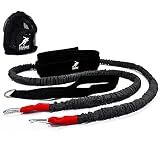 Kbands Training Speed Reactive Stretch Cord - Adjustable Belt, Anchor Strap, Dual Resistance Cord, Overspeed Accelerator, Vertical FX (Waist Size 31 Inches or Less)