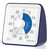 Secura 60-Minute Visual Timer, Classroom Timer, Countdown Timer for Kids and Adults, Time Management Tool for Teaching (Navy Blue & Navy Blue)