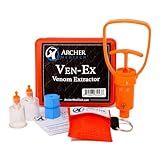 Archer MedTech Ven‑Ex Snake Bite & Bee Sting Kit – Portable Venom Extractor Pump with 2 Suction Cups, Tourniquet & Bonus Key‑chain CPR Face Shield – Compact First Aid for Hiking, Camping & Backpacking