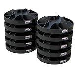 USA Made Original Round Foundation Block (10-Pack) – Durable Deck Support & Floating Shed Platform Base – 100% Recyclable Pedestal for Pier, Post & Beam Construction