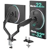 WALI Adjustable Dual Monitor Arm for 13-32 inch Screens, 22 lbs per Arm