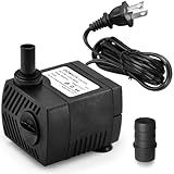 90 GPH Mini Submersible Pump, Small Fountain Pump (5W 350L/H) for water feature, Aquariums, Fish Tank, Tabletop Fountain, Pet Fountain, Indoor or Outdoor Pond Fountain