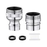 Dishwasher Faucet Adapter with Aerator, Faucet Adapter for Portable Washer, Dishwasher Snap Adapter Connection, for Kitchen/Bathroom Faucet, Chrome
